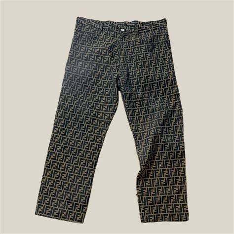 fendi zucca monogram jeans